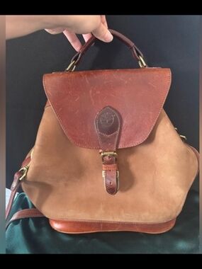 Vintage 1990s Timberland NubuckLeather Bag Convertable Crossbody
